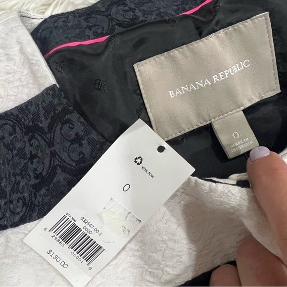 Banana Republic Striped Jacket Zip Work Blazer NWT - Picture 3 of 14